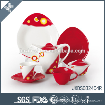 Customized print ceramic alkali-resistant pretty tea sets wholesale